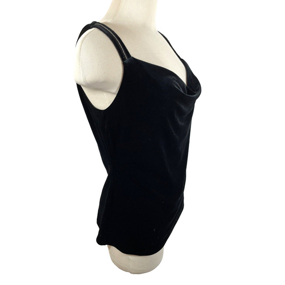 White House Black Market Drape Neck Velvet Tank size Small - Picture 4 of 7